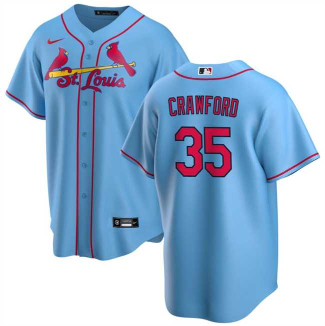 Mens St. Louis Cardinals #35 Brandon Crawford Blue Cool Base Stitched Baseball Jersey Dzhi->st.louis cardinals->MLB Jersey